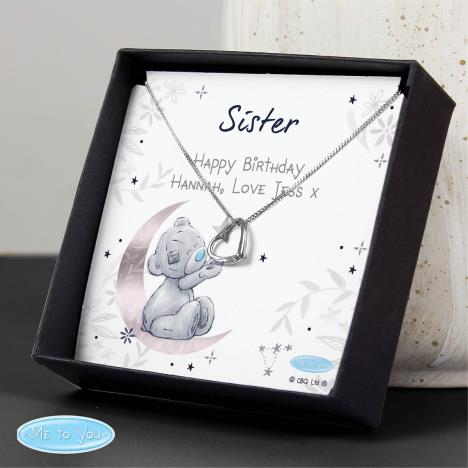 Personalised Moon & Stars Me to You Silver Tone Necklace Extra Image 1